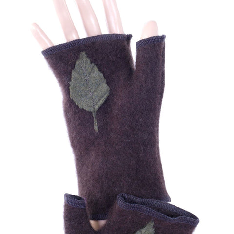 Cashmere Armwarmers w Beech Leaves