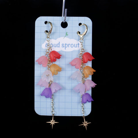 Lily of the Valley Earrings - Lucite with Star