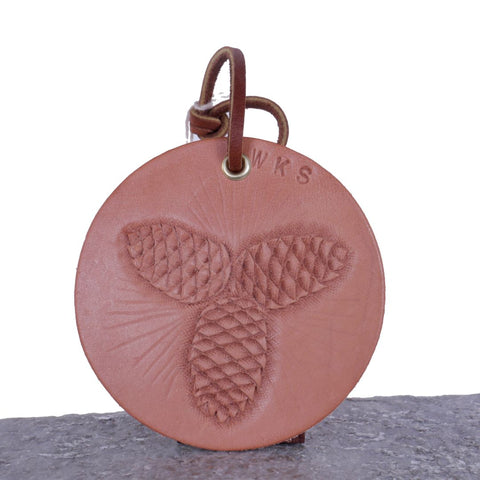 Leather Ornament - Pinecone
