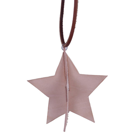 Leather Ornament -  3D Star