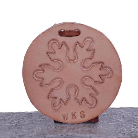 Leather Ornament - Snowflake