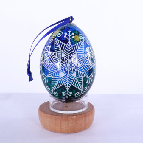 Snowflake Egg Ornament