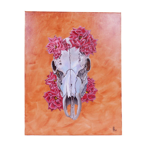Skull and Roses Painting