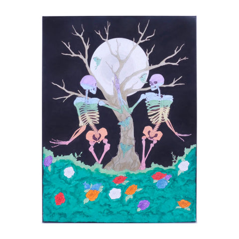 Dancing in the Garden - Painting with Skeleton