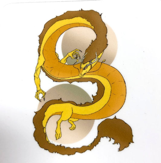 Yellow dragon sticker