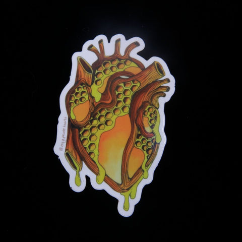 Honeycomb Heart Sticker