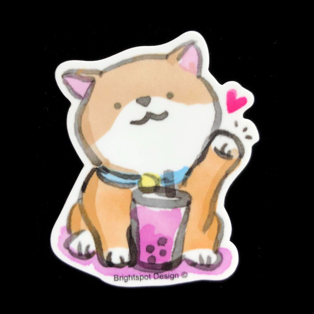 Dog Boba Sticker