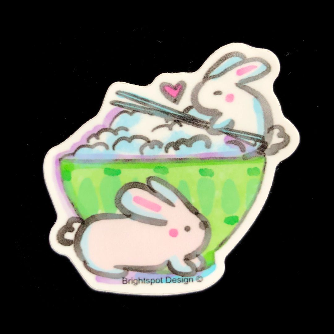 Bunny Rice Sticker