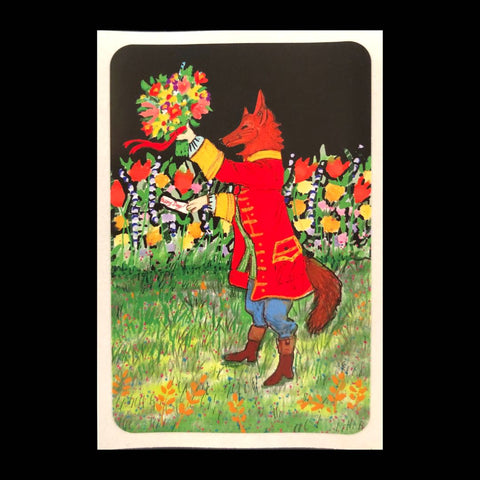 Flower Fox Sticker