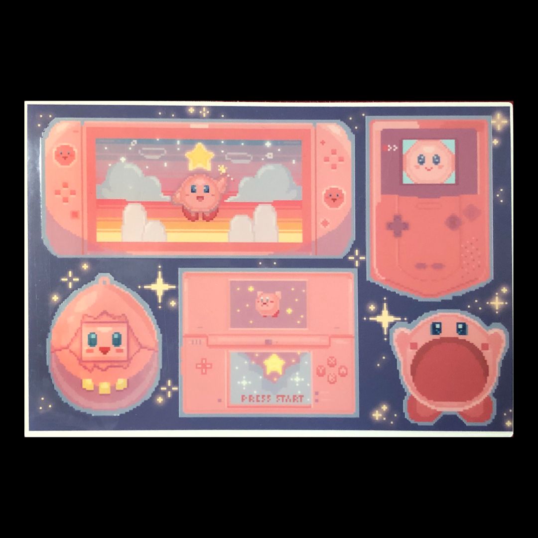 Pink & Purple Gamer Sticker Sheet