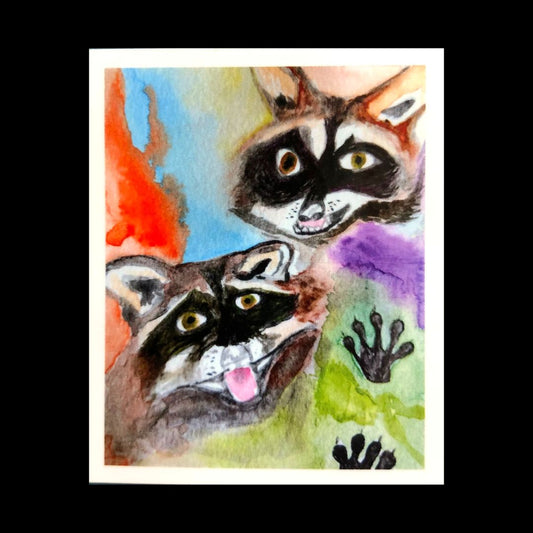 Besties Raccoon Sticker