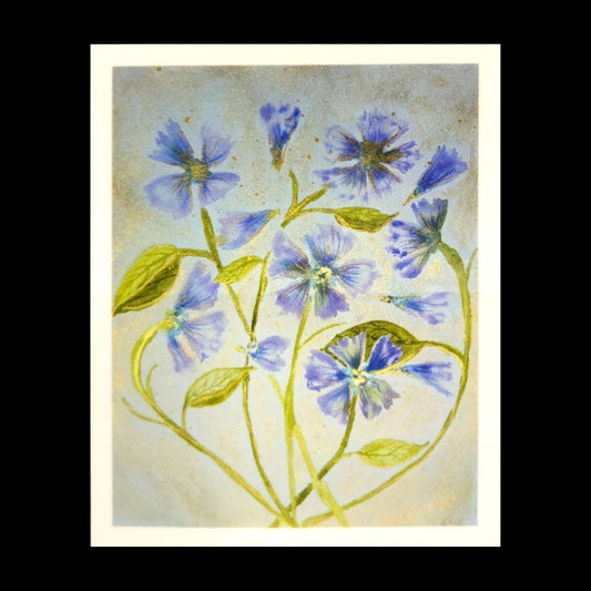 Blue Violet Flowers Sticker