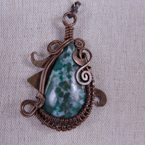 Wire Wrapped Stone Pendant