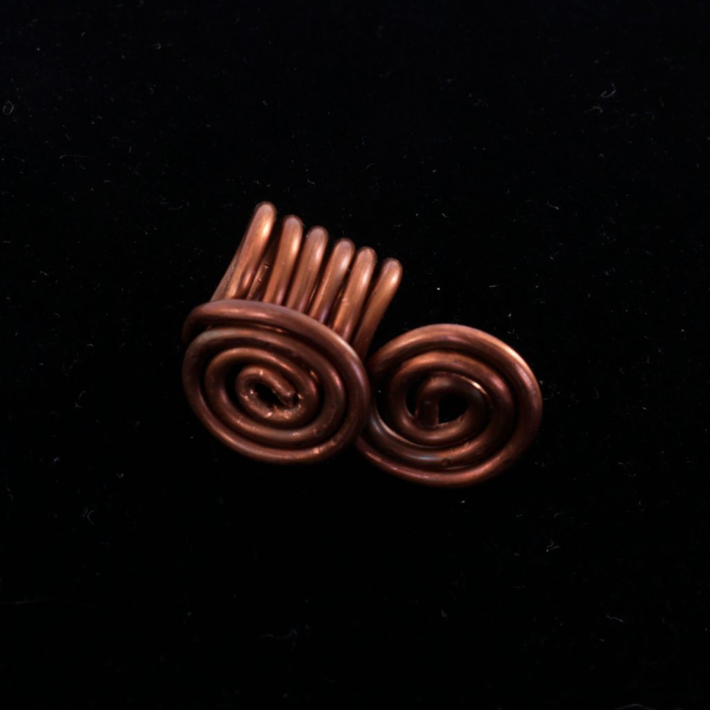 Spiral Copper Wire Hair Charm