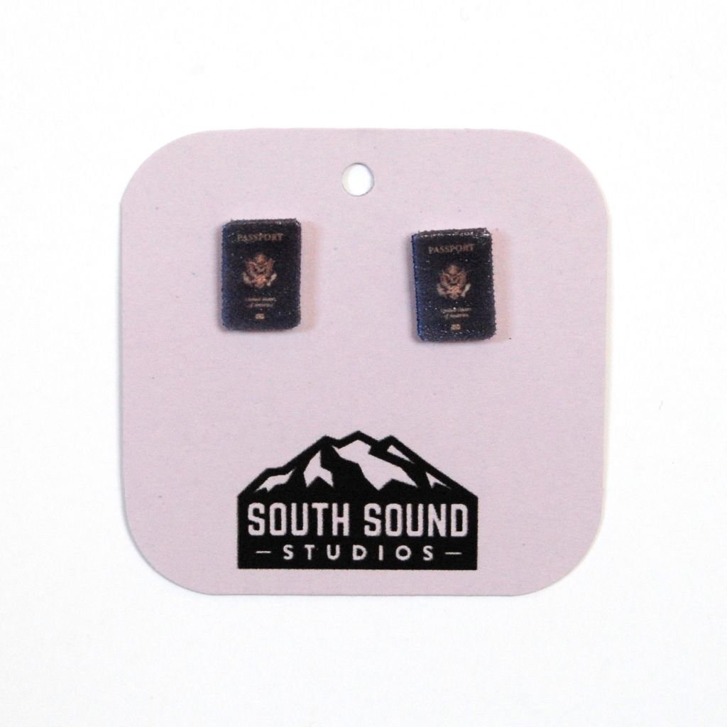 Passport Stud Earrings