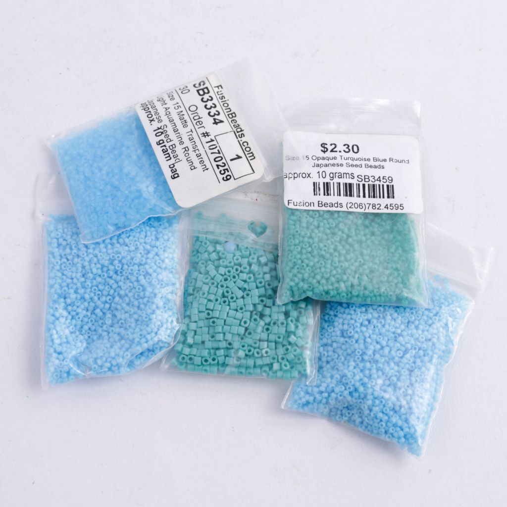Blue & Turquoise Seed Beads