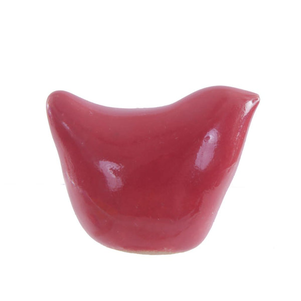 Mini Jelly Bean Bird - Red Porcelain