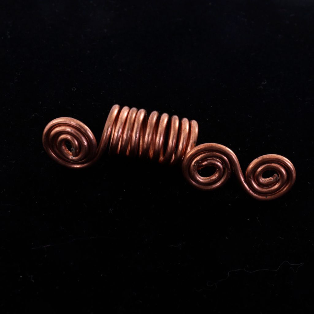 Spiral Copper Wire Hair Charm