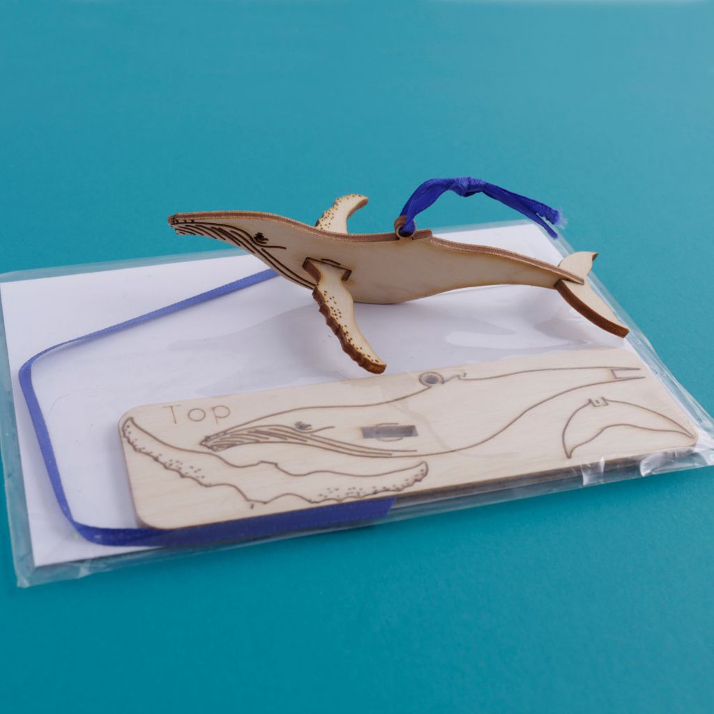 Wooden DIY Whale Ornament Kit