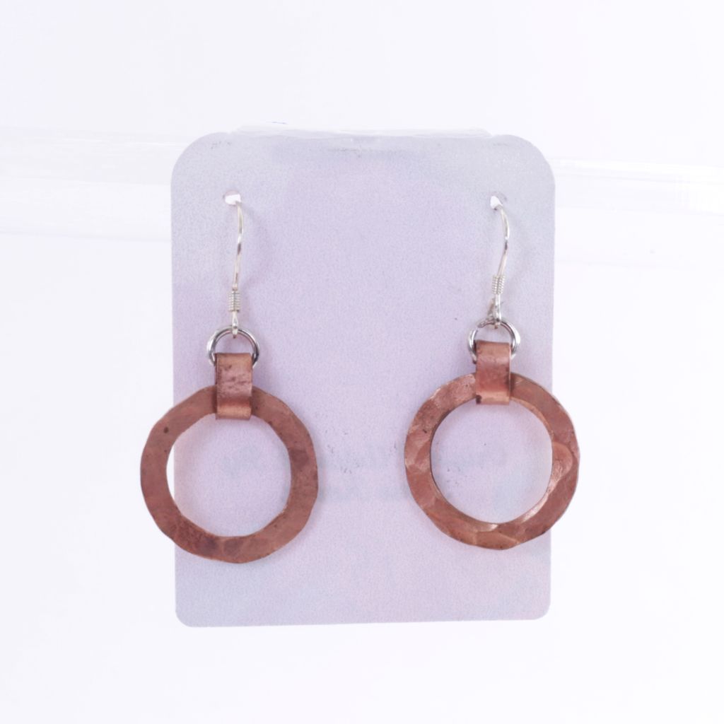 Round Copper Earrings