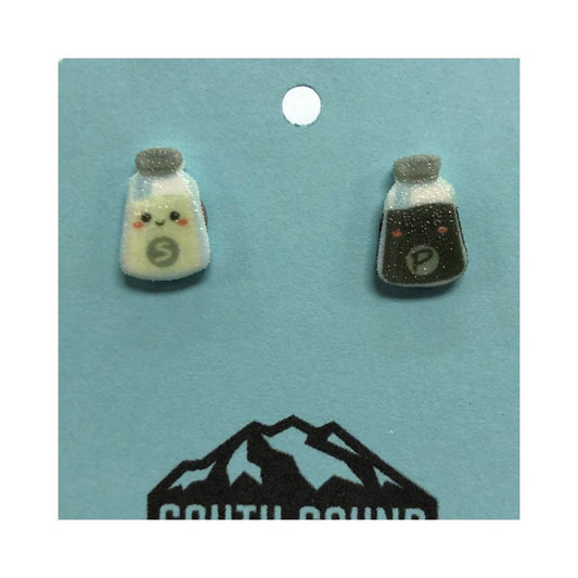 Salt & Pepper Stud Earrings