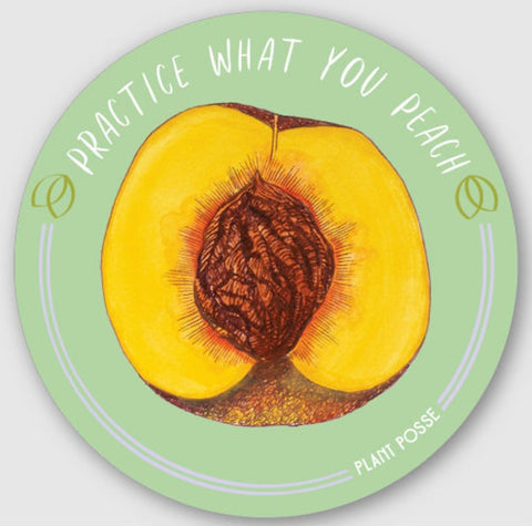 Practice What You Peach Sticker
