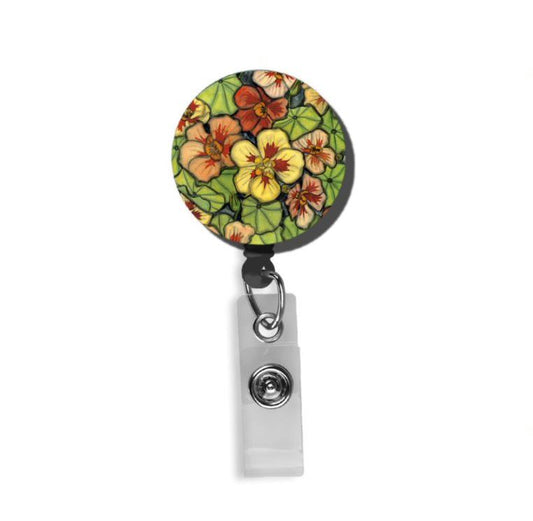 Lanyard/Badge/Mask Holder - Nasturtium