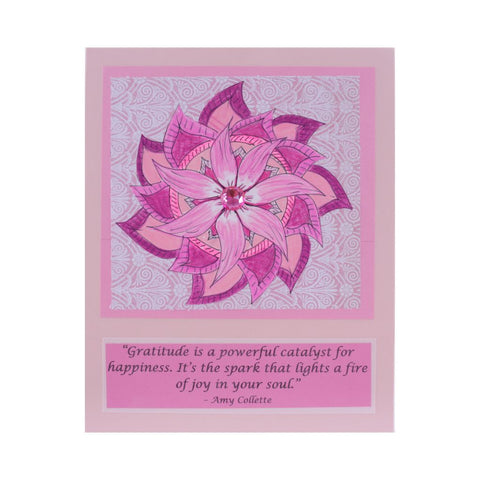 Original Geometric Affirmation Wall Art - Pink Floral