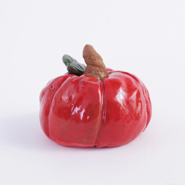 Red Ceramic Pumpkin / Gourd