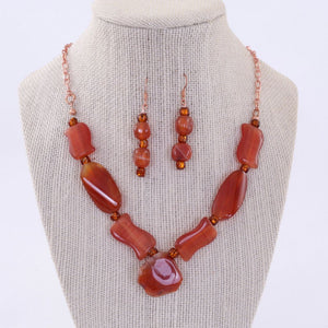 Baubles & Beads Stone Necklace & Earring Set