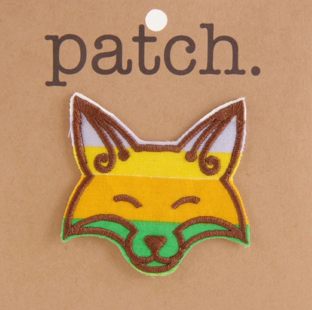 Yellow Fox Fabric Patch
