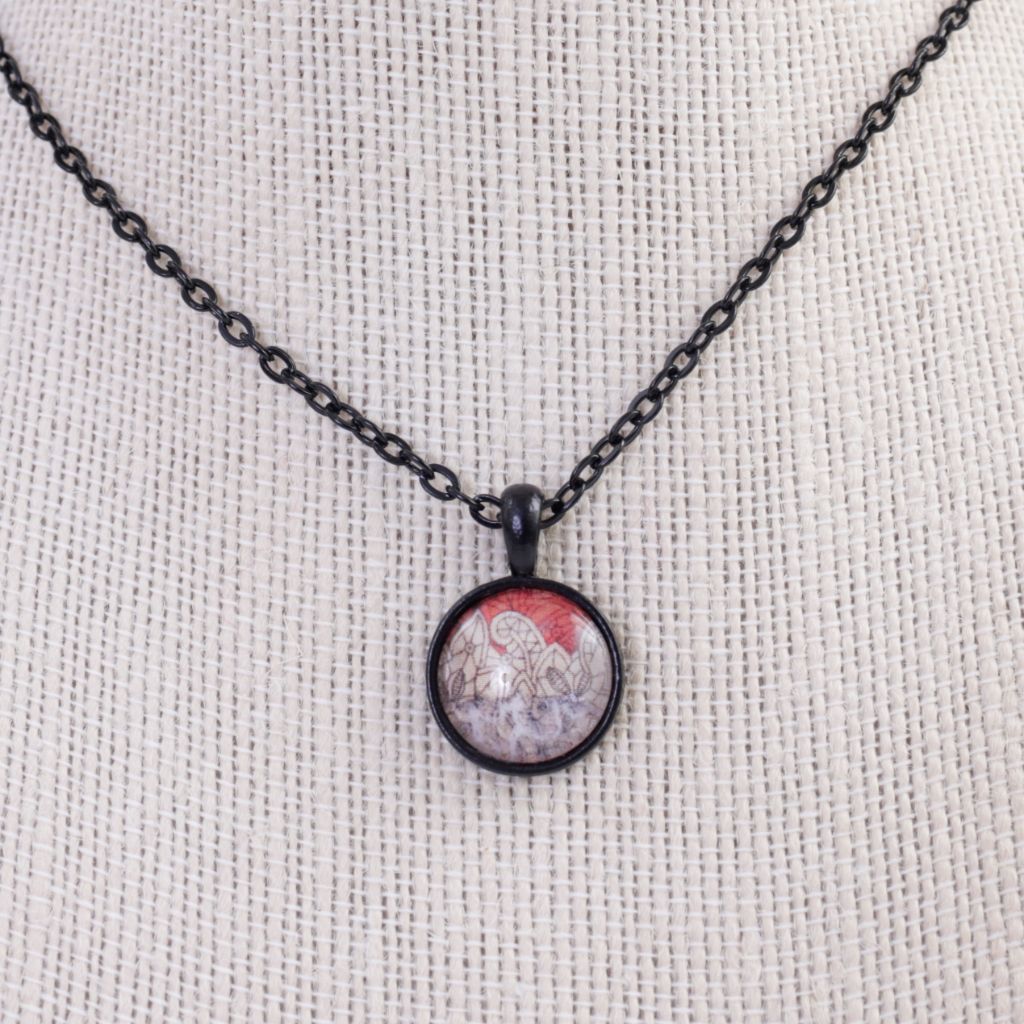 Recycled Paper Cabochon Necklace