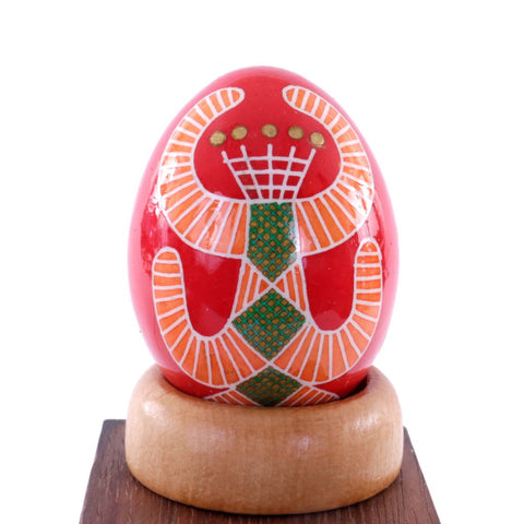 Pysanky Spirit Egg - Folk Art - Red