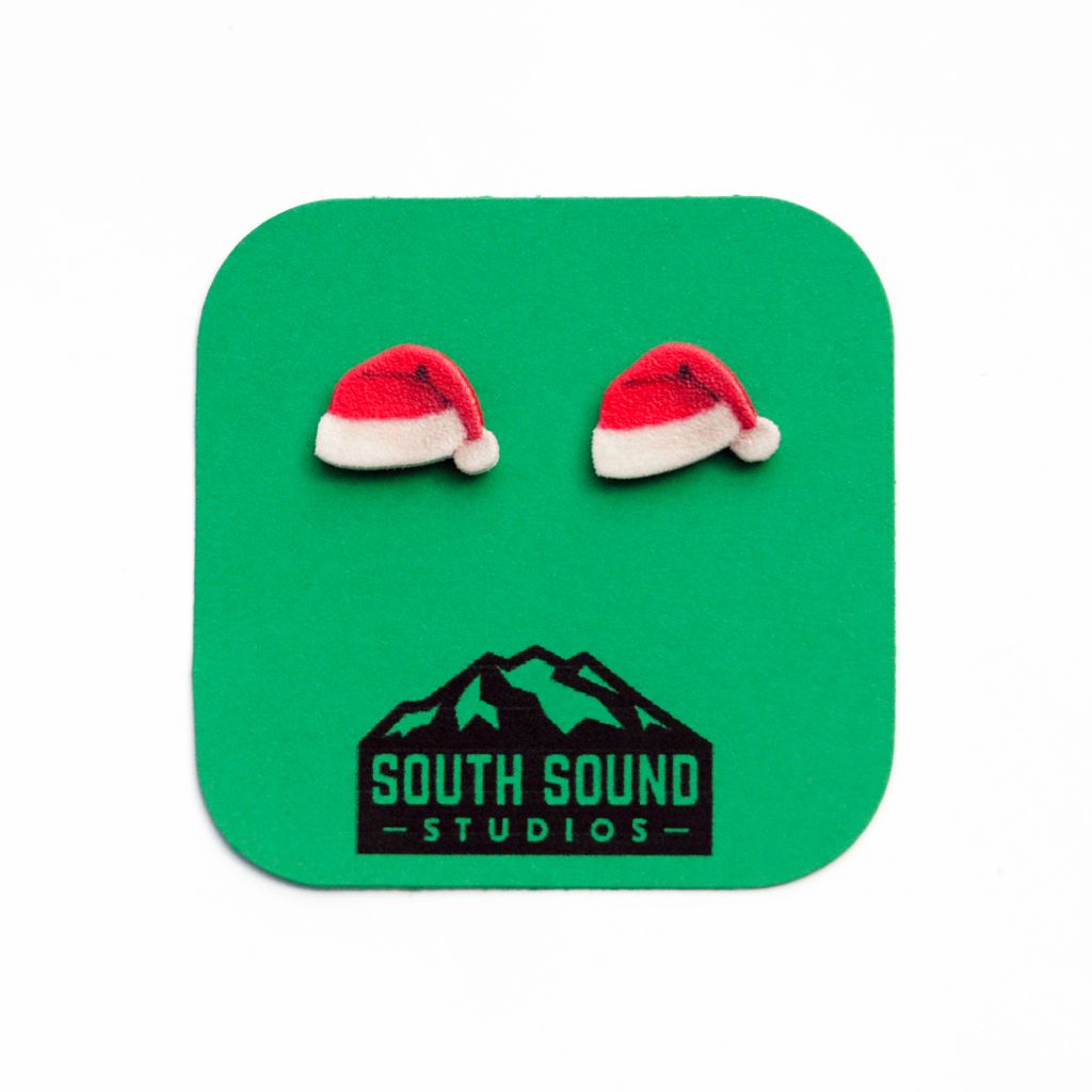 Santa Hat Stud Earrings