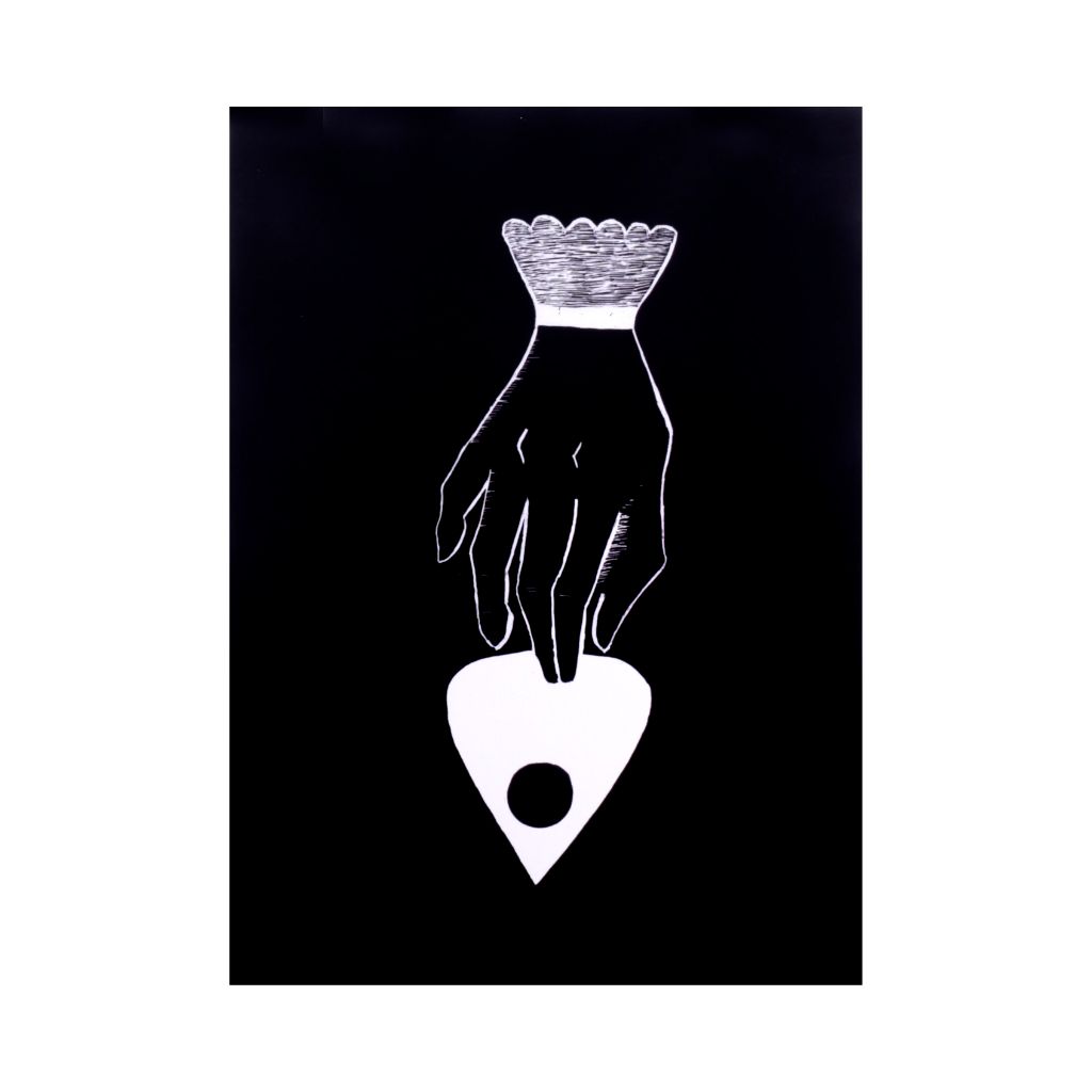 Victorian Hand with Planchette Print - 8.5 x 11