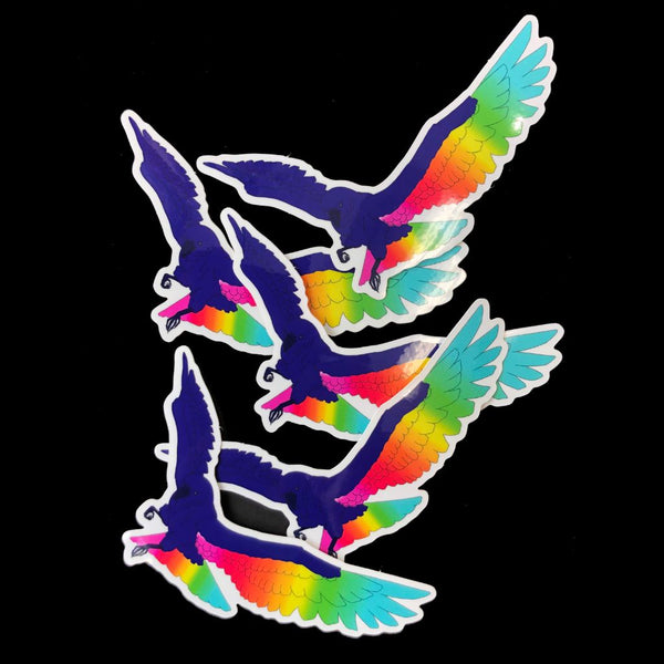 Rainbow Raven sticker