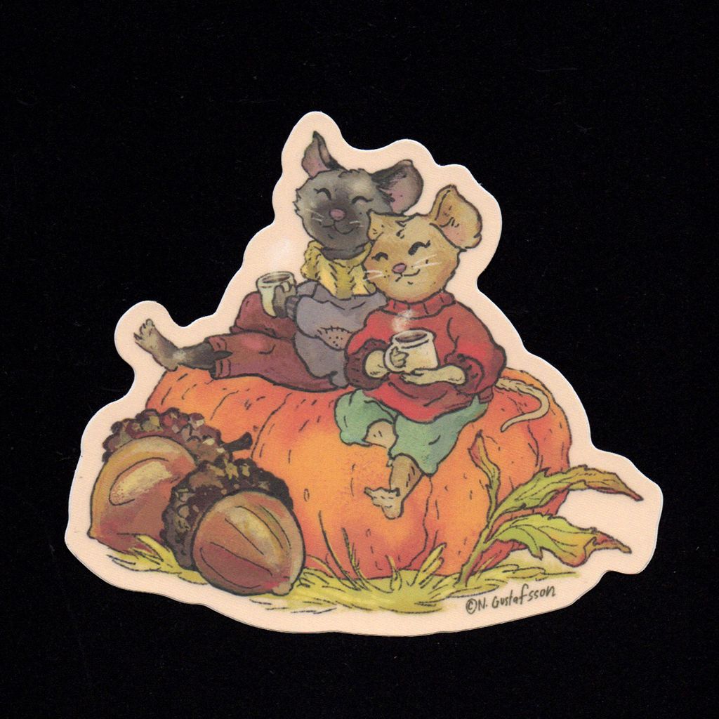 Cozy Fall Mice Sticker