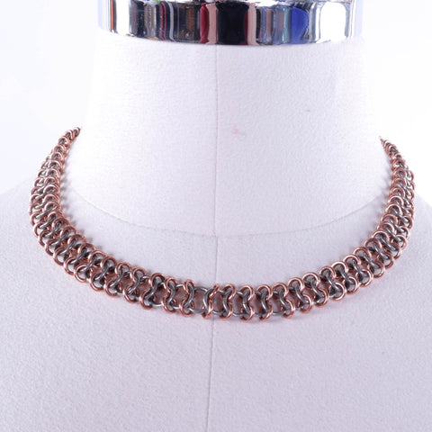 Ladder Weave Copper Wire Necklace