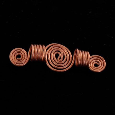 Spiral Copper Wire Hair Charm
