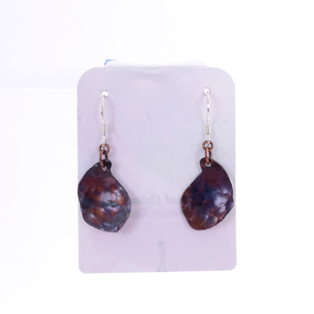 Leaf shaped Copper Earrings