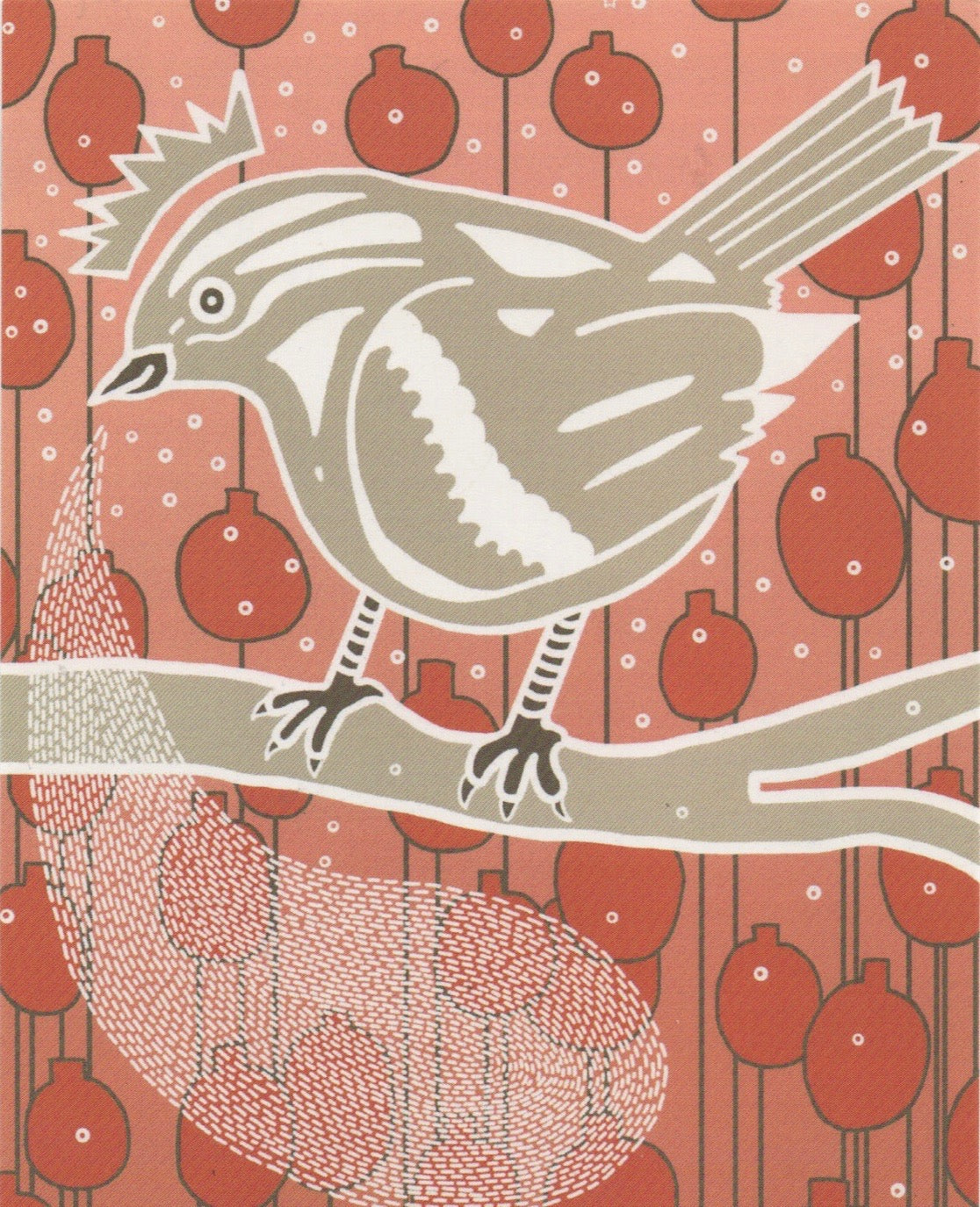 Little Birdie Coral Postcard