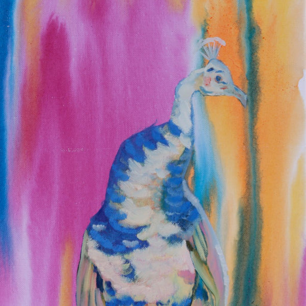 Elegant Peacock - Oil on Canvas