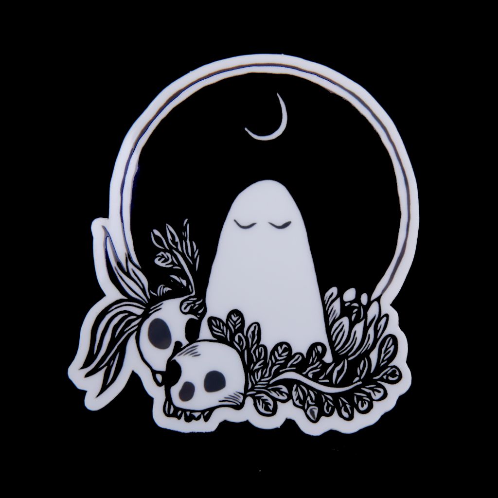 Sleepy Ghost Glow in the Dark Sticker