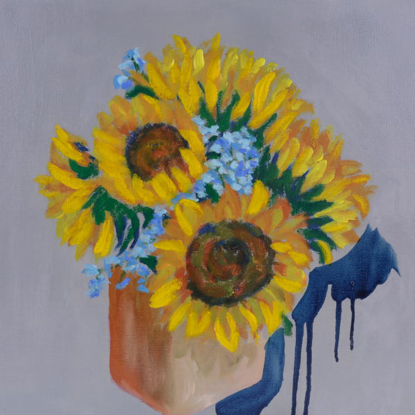 Sunflowers Rising - Oil & Acrylic on Canvas