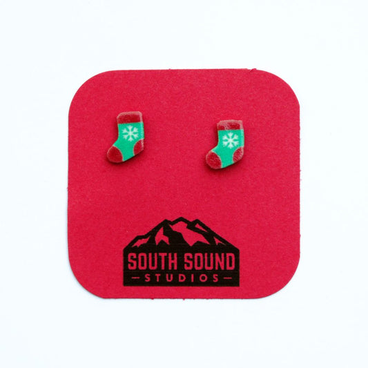 Christmas Stocking Stud Earrings