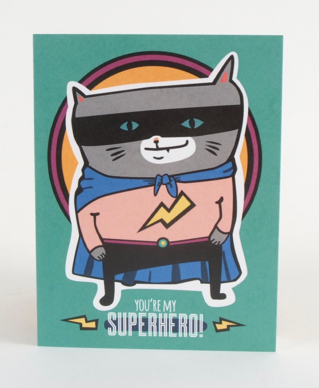 Superhero Cat Card