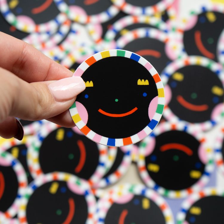 Rainbow Smiley Vinyl Sticker