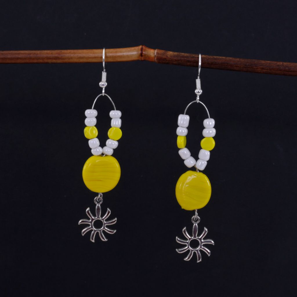 Sunny Day Beaded Dangle Earrings