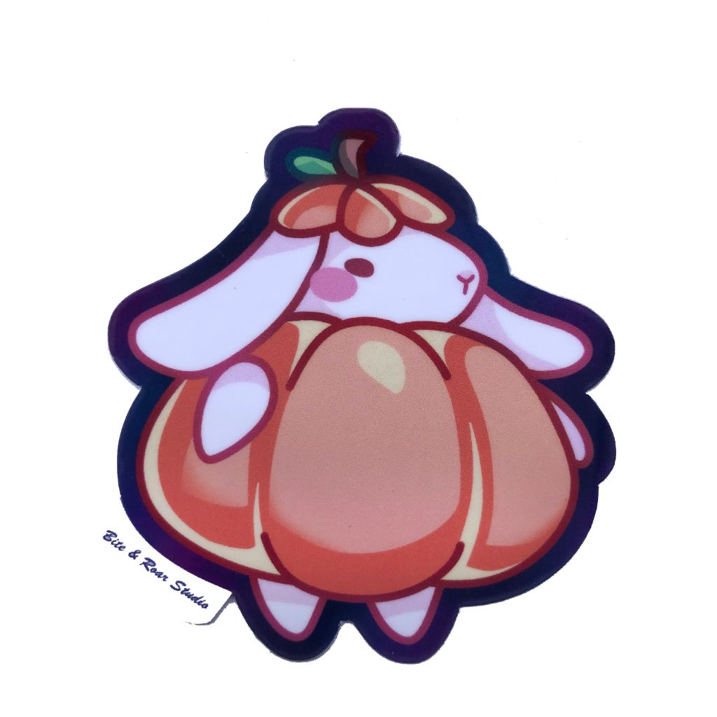 Pumpkin Patch Bunny Sticker