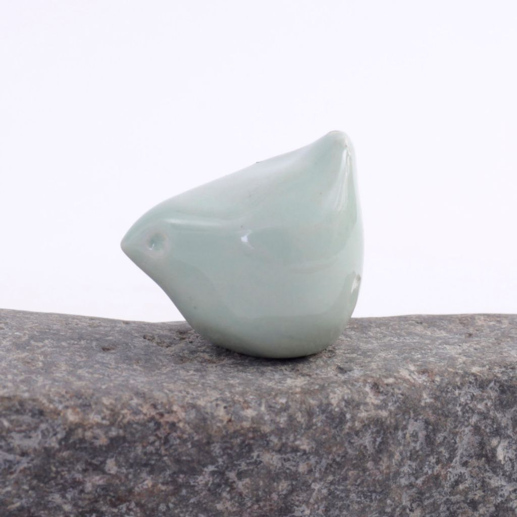 Itty Bitty Mint Green Porcelain Bird